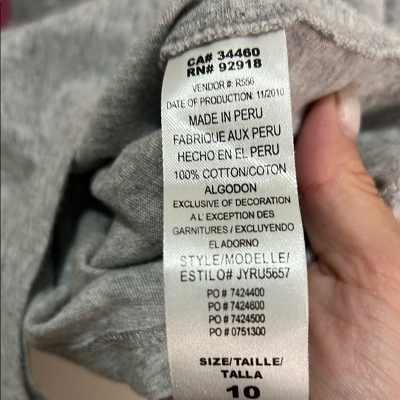 Vintage Juicy Couture Shirt Top Gray Tee Pink Bow Cap Blouse Girls Ruffle Y2K - Picture 5 of 12